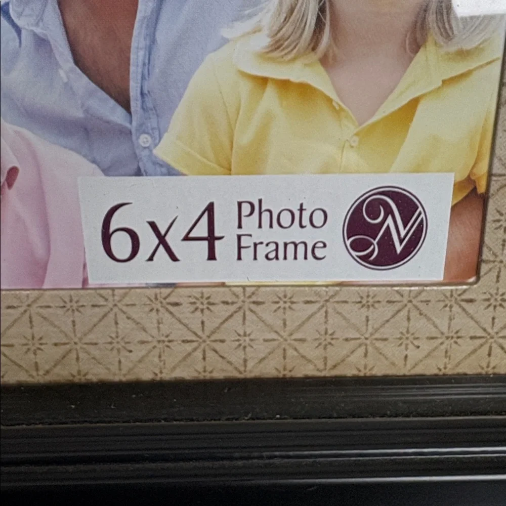 Charming Black Photo Frame with Heart Accent